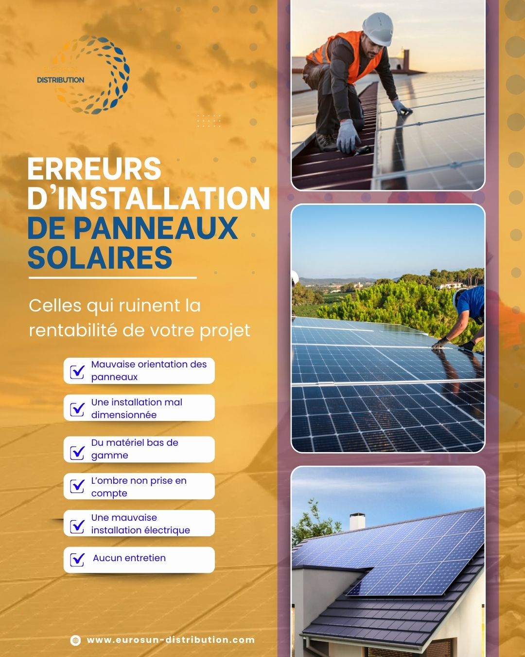 erreur installation panneaux solaires